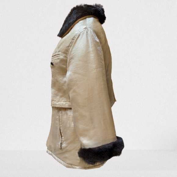 Rothschild Girl's Champagne Gold Puffer Jacket L - Picture 3 of 16